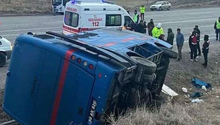 Kağıthane’de cezaevi nakil aracı devrildi: 19 yaralı