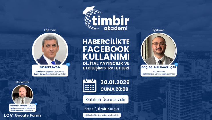 Gazeteciler için Facebook rehberi: TİMBİR Akademi’den ücretsiz eğitim