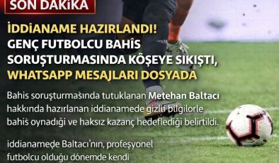 İddianame Hazırlandı! Genç Futbolcu Bahis Soruşturmasında Köşeye Sıkıştı, WhatsApp Mesajları Dosyada