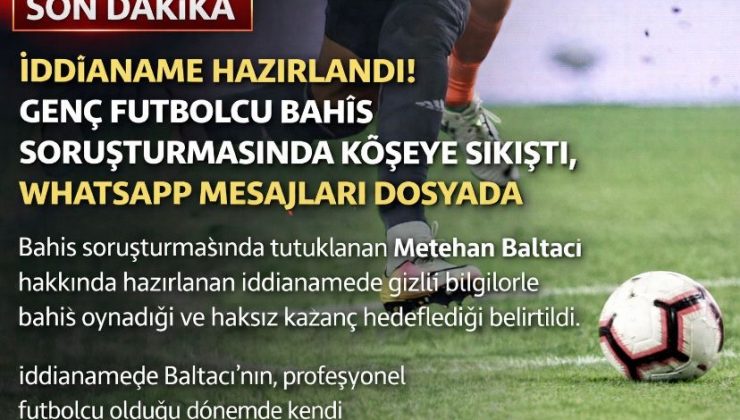 İddianame Hazırlandı! Genç Futbolcu Bahis Soruşturmasında Köşeye Sıkıştı, WhatsApp Mesajları Dosyada