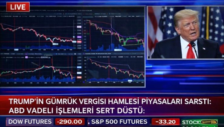 Trump’ın Gümrük Vergisi Hamlesi Piyasaları Sarstı: ABD Vadeli İşlemleri Sert Düştü