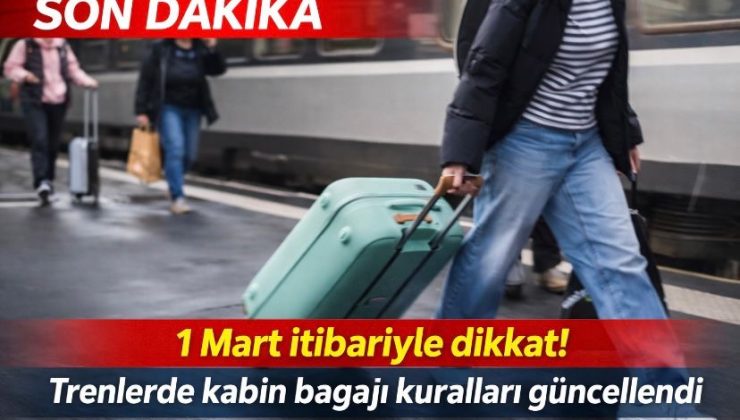 1 Mart itibariyle dikkat! Trenlerde kabin bagajı kuralları güncellendi