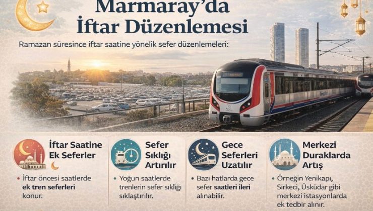 Marmaray’da sefer saatlerine ‘iftar’ ayarı