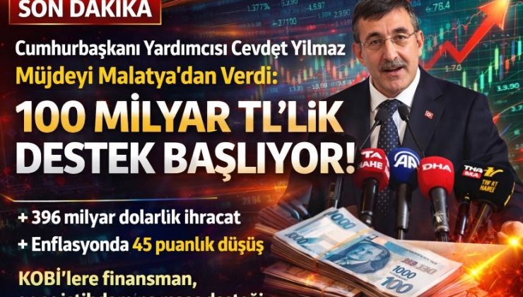 Cumhurbaşkanı Yardımcısı Cevdet Yılmaz Müjdeyi Malatya’dan Verdi: 100 Milyar TL’lik Destek Başlıyor