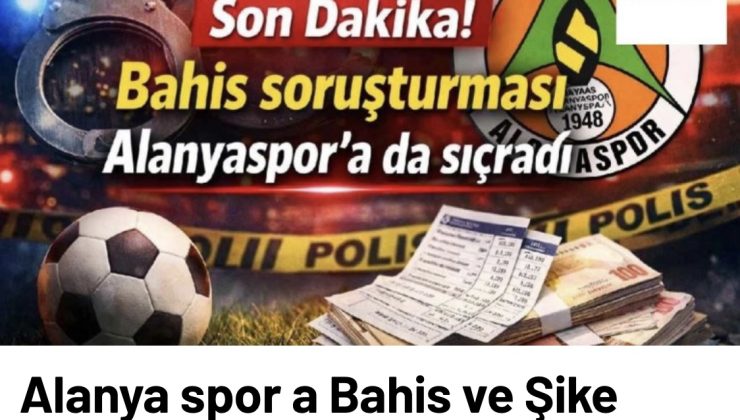 ALANYA’DA TARTIŞMA BÜYÜYOR: “BELEDİYE GELİRLERİ ALANYASPOR’A, ORADAN BAHİS VE ŞİKEYE Mİ?” İDDİALARI GÜNDEMDE