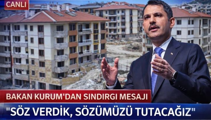 Bakan Kurum’dan Sındırgı Mesajı: “Söz Verdik, Sözümüzü Tutacağız”