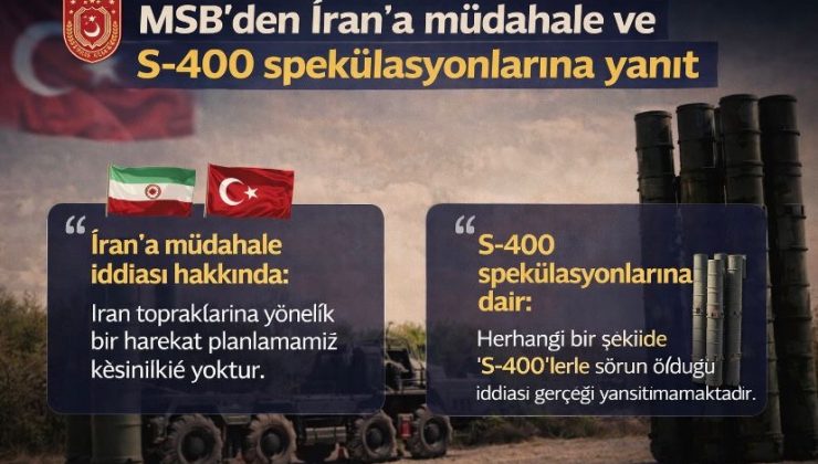 MSB’den İran’a müdahale ve S-400 spekülasyonlarına yanıt