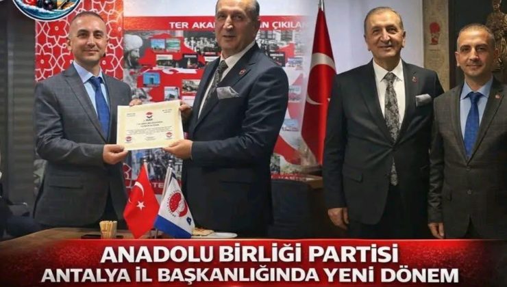 📌 ANADOLU BİRLİĞİ PARTİSİ ANTALYA İL BAŞKANLIĞINDA YENİ DÖNEM