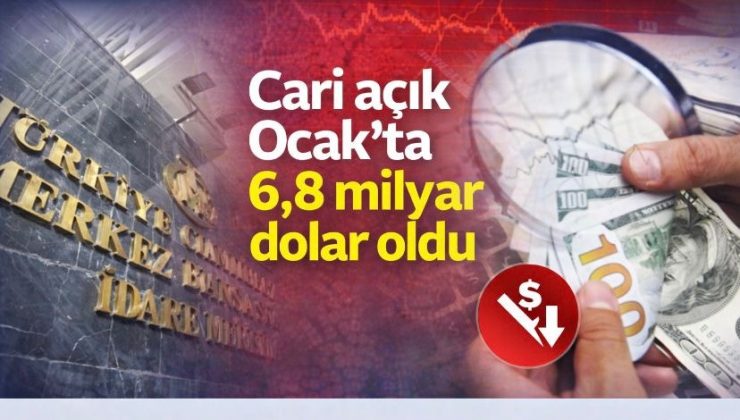Cari açık Ocak’ta 6,8 milyar dolar oldu