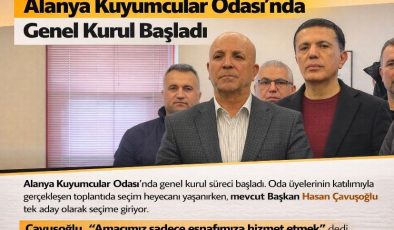 Alanya Kuyumcular Odası’nda Genel Kurul Başladı