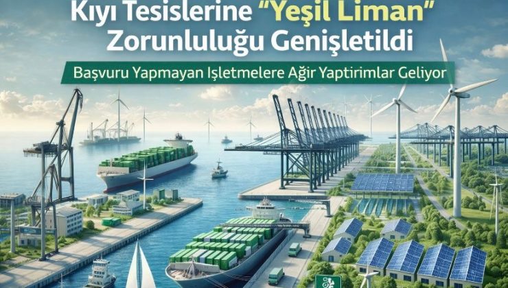 Kıyı tesislerine ‘yeşil liman’ zorunluluğu genişletildi… Başvurmayana ağır ceza