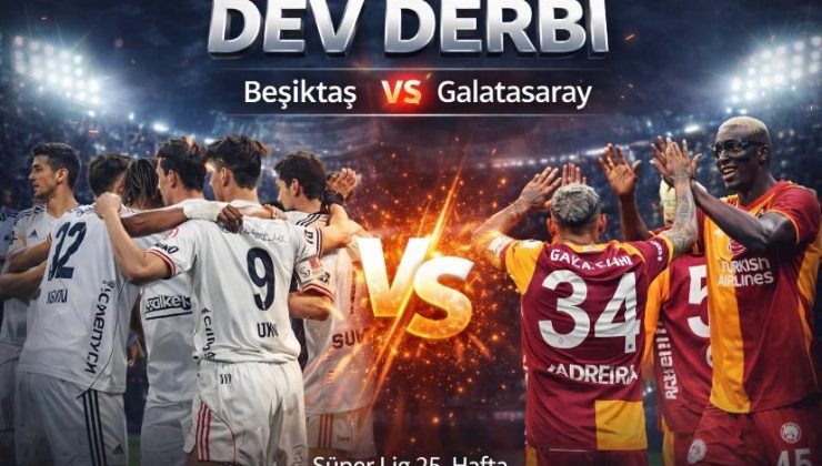 Beşiktaş ile Galatasaray derbide karşı karşıya geliyor: Dev derbiye dakikalar kaldı