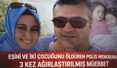 Antalya’da Antalya’da eşi ve iki küçük kızını beylik tabancasıyla öldüren polis memuru hakkında hazırlanan iddianamede, sanık için 3 kez ağırlaştırılmış müebbet hapis cezası talep edildi.