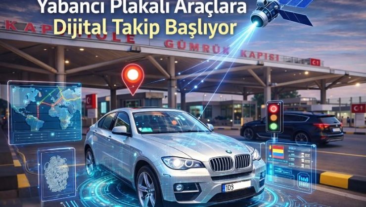 Yabancı plakalı araçlara dijital takip