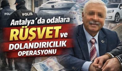Antalya’da Kooperatif ve Pazarcılar Odasına Rüşvet ve Dolandırıcılık Operasyonu: 84 Gözaltı Kararı