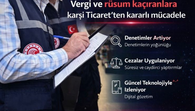 Vergi ve rüsum kaçıranlara karşı Ticaret’ten kararlı mücadele