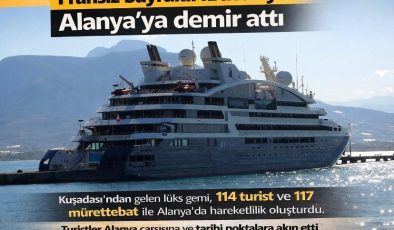 Fransız Bayraklı Kruvaziyer Alanya’ya Demir Attı