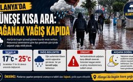 Alanya’da Güneşe Kısa Ara: Sağanak Yağış Kapıda