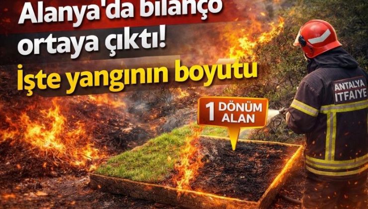 Alanya’da bilanço ortaya çıktı: Yangının boyutunetleştir