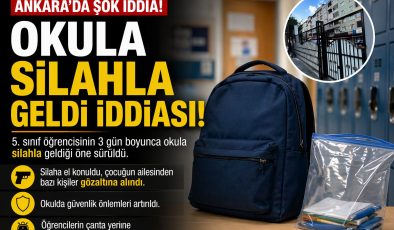 5. sınıf öğrencisi, birkaç gün boyunca okula silahla geldi.