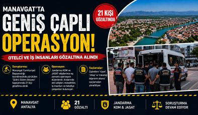 Manavgat’ta Geniş Çaplı Operasyon: 21 Kişi Gözaltında