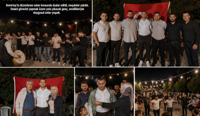 DEMİRTAŞ’TA ASKER KINASI YAKILDI