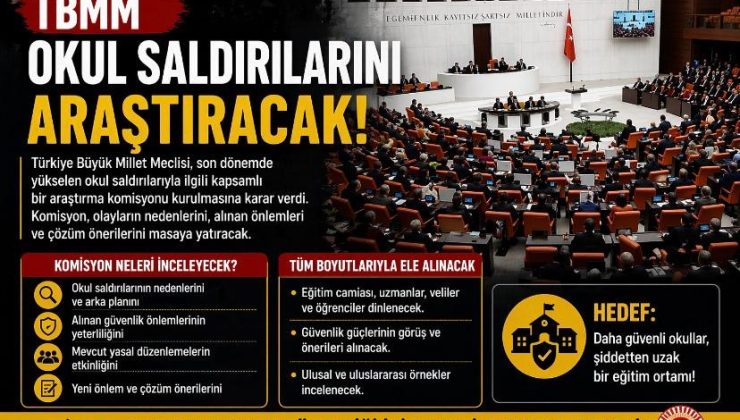 TBMM okul saldırılarını araştıracak!