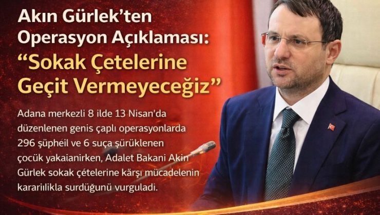 Akın Gürlek’ten Operasyon Açıklaması: “Sokak Çetelerine Geçit Vermeyeceğiz”