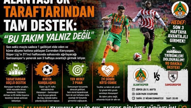 Alanyaspor Taraftarından Tam Destek: “Bu Takım Yalnız Değil”