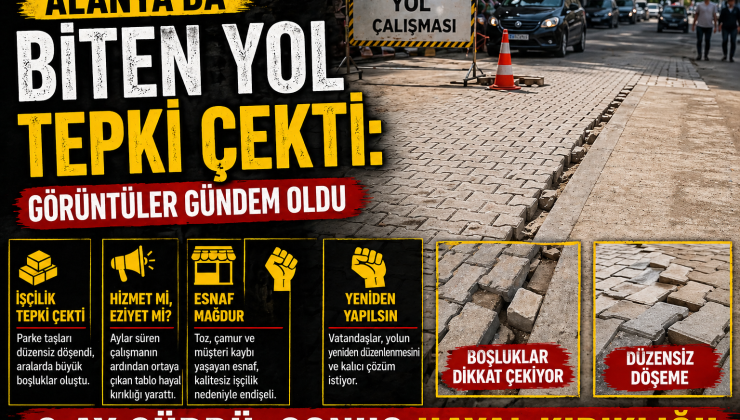 ALANYA’DA BİTEN YOL TEPKİ ÇEKTİ: GÖRÜNTÜLER GÜNDEM OLDU