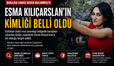BARAJDA BULUNAN KADININ KİMLİĞİ TESPİT EDİLDİ
