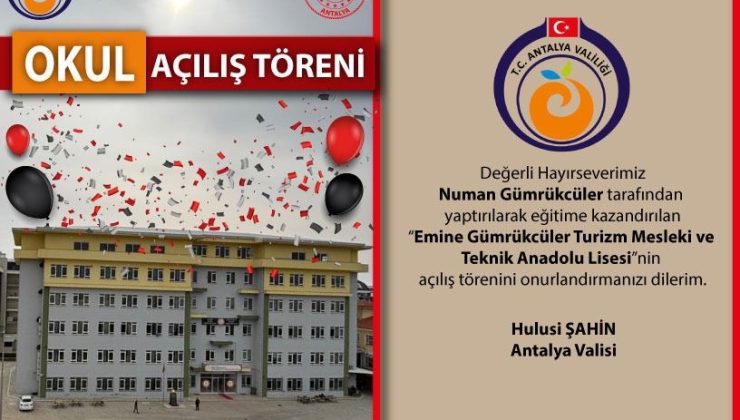 ALANYA’DA PAZARTESİ GÜNÜ EĞİTİME İKİ YENİ YATIRIM
