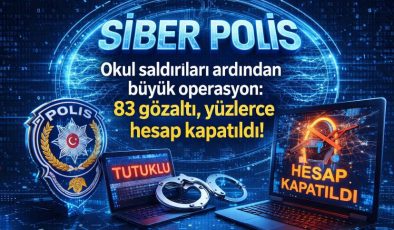 Okul saldırıları ardından büyük operasyon: 83 gözaltı, yüzlerce hesap kapatıldı!