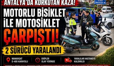 Antalya’da Korkutan Kaza: 2 Sürücü Yaralandı