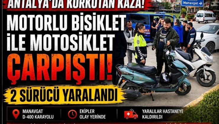 Antalya’da Korkutan Kaza: 2 Sürücü Yaralandı