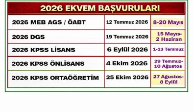 2026 yılında gerçekleştirilecek önemli sınavlara hazırlanan adaylar için başvuru ve sınav tarihleri yeniden hatırlatıldı.