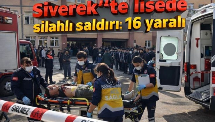 Siverek’te lisede silahlı saldırı:16 yaralı