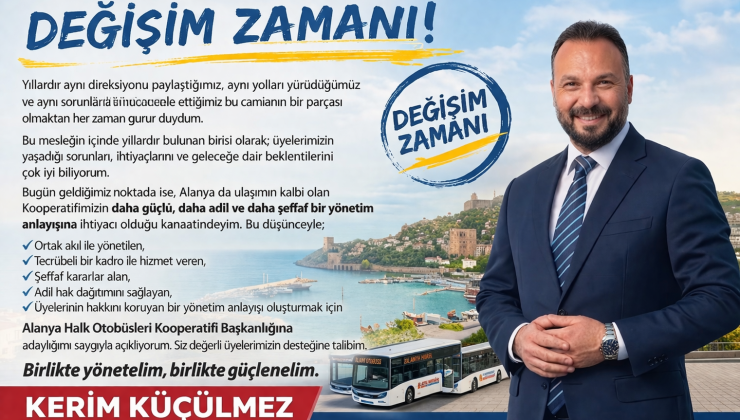 Alanya Halk Otobüsleri Kooperatif Başkanlığında Değişim Bekleniyor