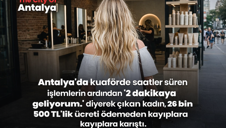 Antalya’da Kuaförde Şok Olay: 26 Bin TL’lik Hesabı Ödemeden Kayboldu