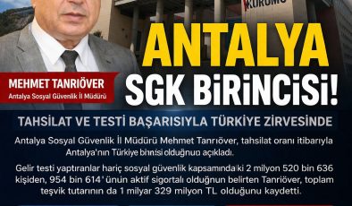 📰 ANTALYA SGK’DA TÜRKİYE BİRİNCİSİ