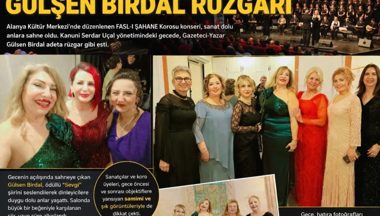 Alanya’da sanat dolu gece: Gülsen Birdal şiiriyle büyüledi