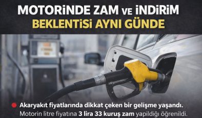 Motorinde Zam ve İndirim Beklentisi Aynı Günde