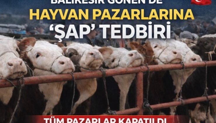 Balıkesir Gönen’de hayvan pazarlarına ‘şap’ tedbiri