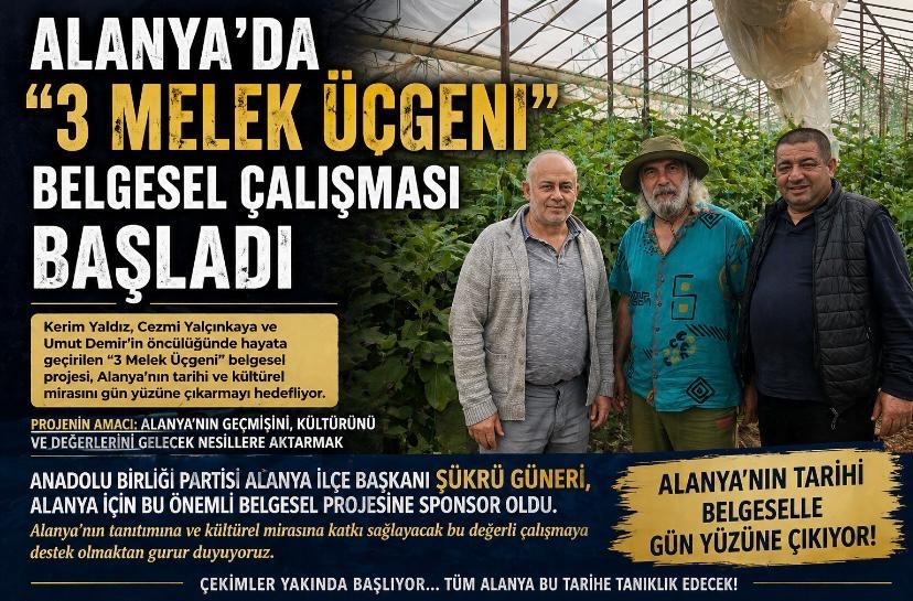 Alanya’da “3 Melek Üçgeni” Belgesel Çalışması Başladı