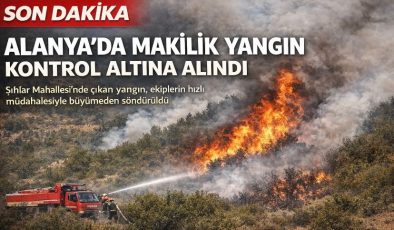 Alanya’da Makilik Yangın Kontrol Altına Alındı