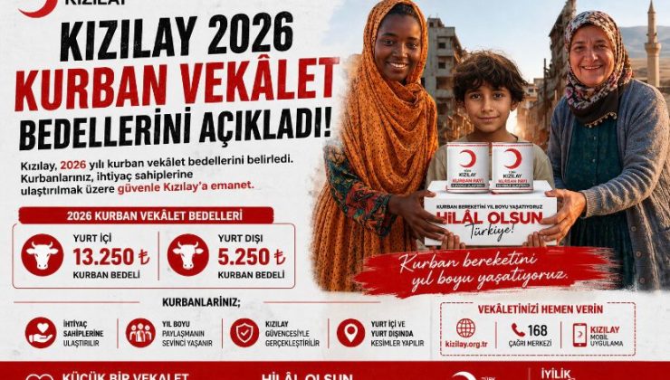 Kızılay 2026 kurban vekâlet bedellerini açıkladı