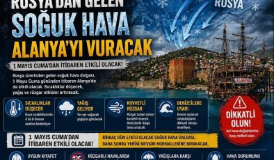 Rusya’dan Gelen Soğuk Hava Alanya’yı Vuracak