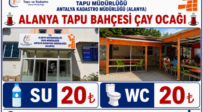 Alanya Tapu’daki Çay Ocağında “WC 20 TL” Tepkisi: Vatandaşlar İsyan Etti