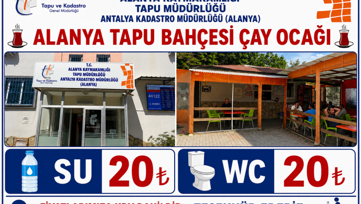 Alanya Tapu’daki Çay Ocağında “WC 20 TL” Tepkisi: Vatandaşlar İsyan Etti
