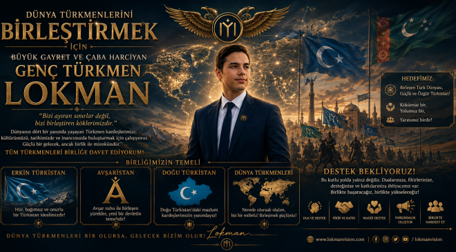 Genç Türkmen Lokman’dan Dünya Türkmenlerine Birlik Çağrısı